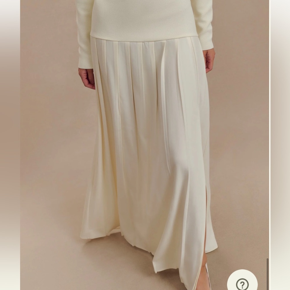 MESHKI Knit Off Shoulder Maxi Dress - Ivory - Picture 5 of 5